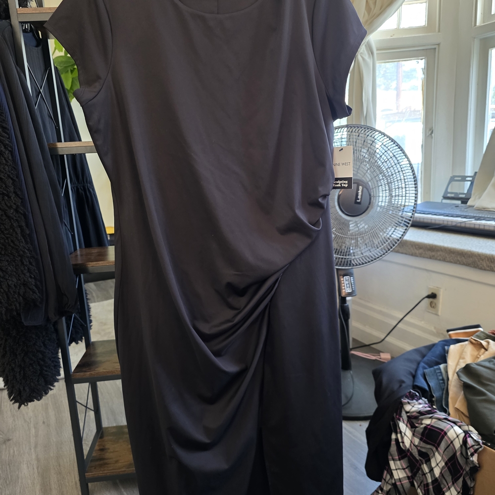 Nine West Asymmetrical Black Dress